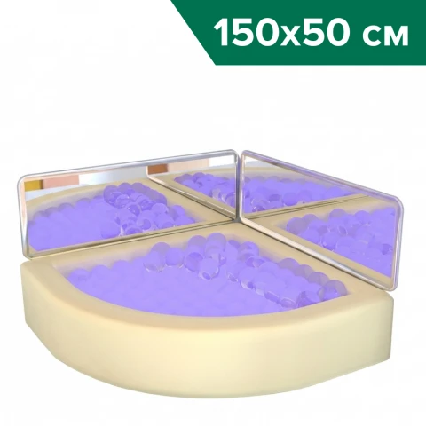 Акриловая зеркальная панель к сухому бассейну (1500х500)